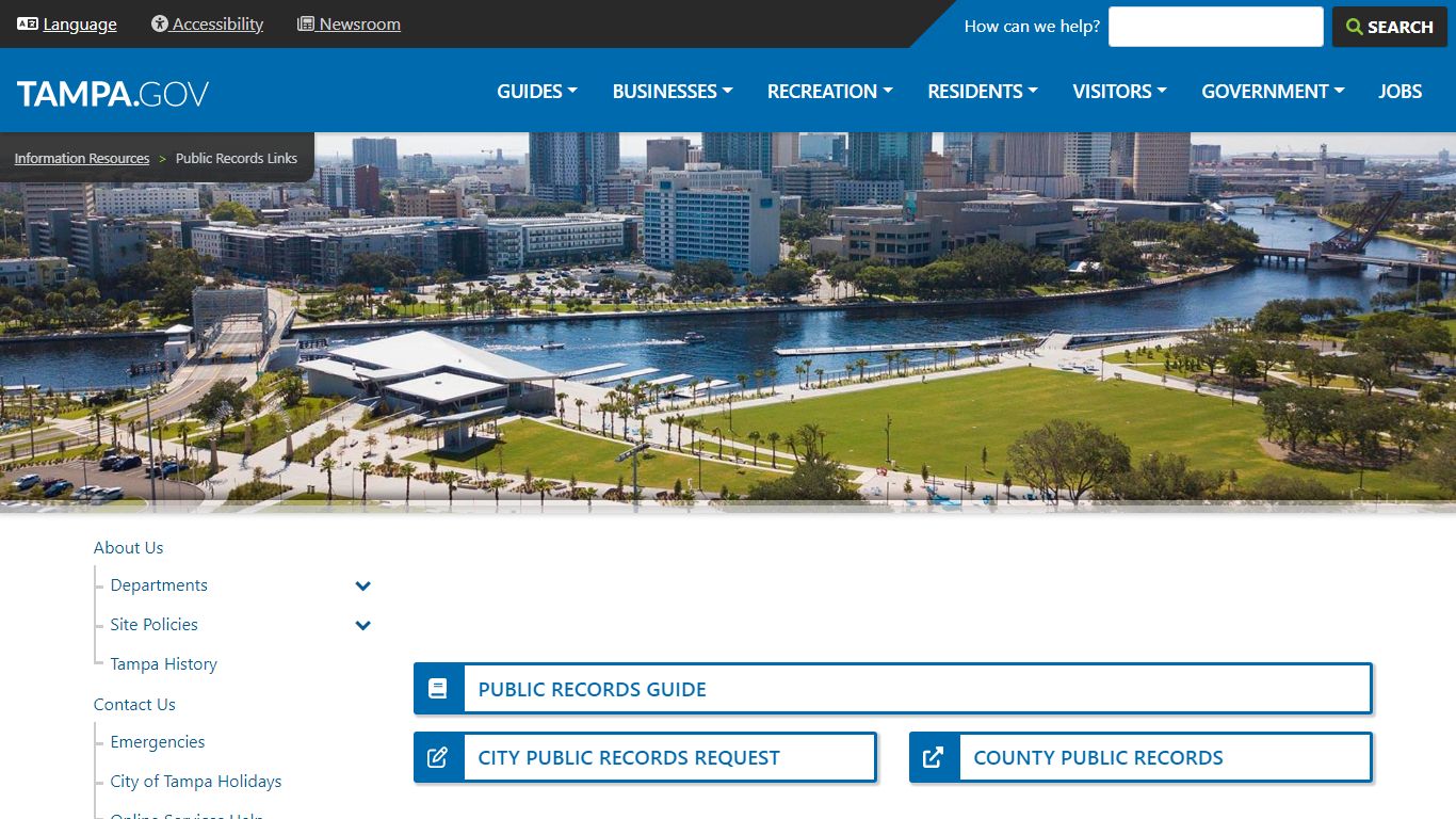 Public Records Links | City of Tampa